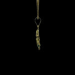 Humble Kneeling Hanuman Enamel Gold Pendant