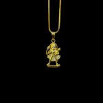 Noble Hanuman CZ Gold Pendant