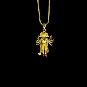 Majestic Panchmukhi Hanuman Antique Gold Pendant