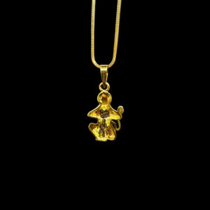 Faithful Hanuman Devotion Gold Pendant