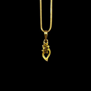 Dainty Twin Blossom Gold Pendant