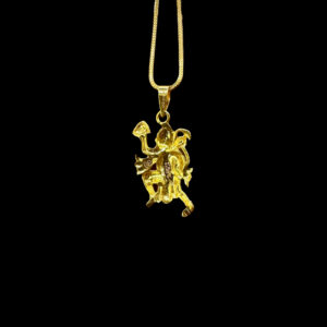 Valiant Hanuman Sanjeevani Gold Pendant