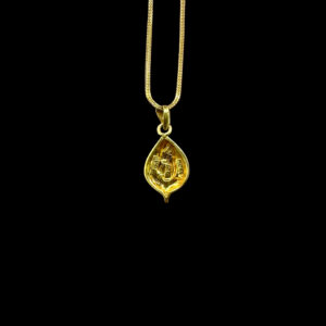 Classic Ganesha Paisley Gold Pendant