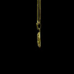Ornate Ganesha Teardrop Gold Pendant