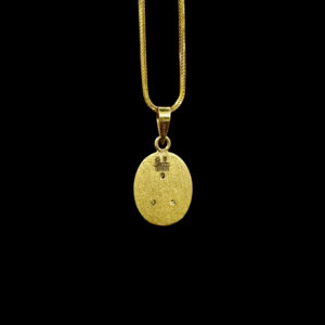 Radiant Sunburst Ganesha Gold Pendant