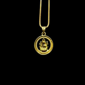 Divine Lakshmi Rope Circle Gold Pendant II