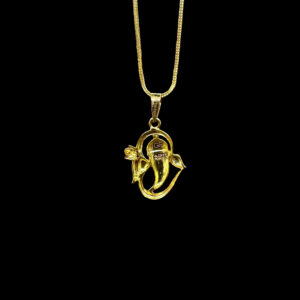 Elegant Modern Ganesha Gold Pendant