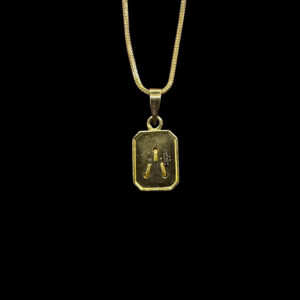 Divine Ganesha Tablet Gold Pendant