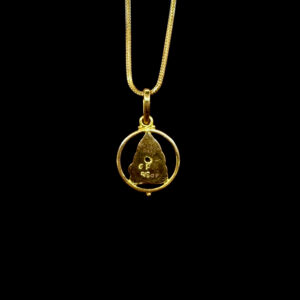 Sacred Ganesha Circle Gold Pendant