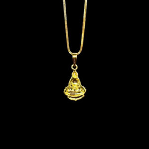 Divine Lakshmi Lotus Bell Gold Pendant