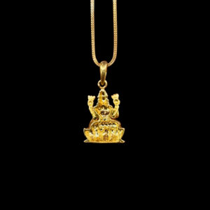 Divine Lakshmi Lotus Gold Pendant IV