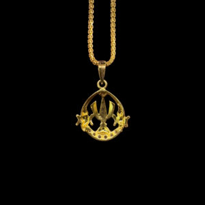 Divine Balaji Shankh Chakra Gold Pendant