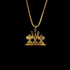 Sacred Shankh Chakra Namam Gold Pendant