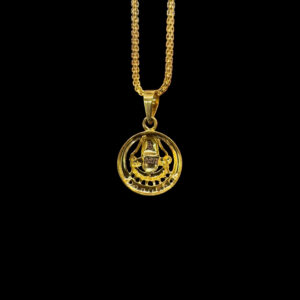 Divine Balaji Round Gold Pendant