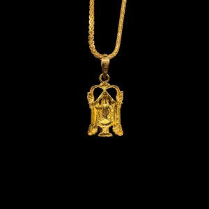 Sacred Balaji Gopuram Gold Pendant