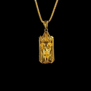 Grand Venkateswara Temple Plaque Gold Pendant