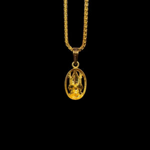Divine Balaji Oval Gold Pendant