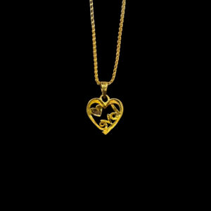 Elegant Love Heart Gold Pendant