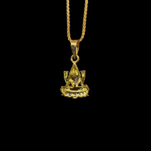 Divine Lakshmi Lotus Gold Pendant III