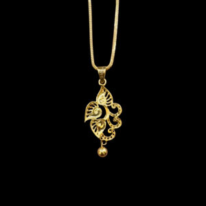 Colourful Floral Gemstone Gold Pendant