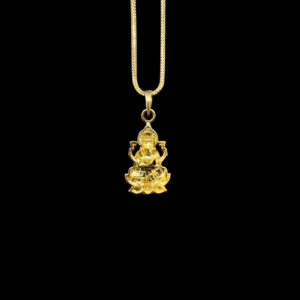 Divine Lakshmi Lotus Gold Pendant II