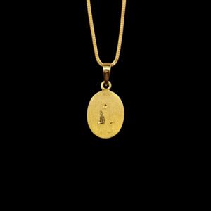 Radiant Lakshmi Sunburst CZ Gold Pendant