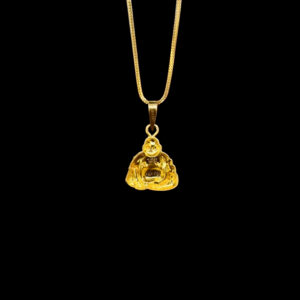 Prosperous Laughing Buddha Gold Pendant
