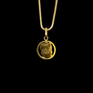 Divine Lakshmi Circular Gold Pendant
