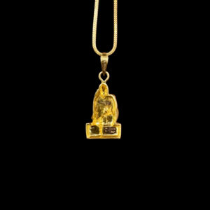 Blessed Sai Baba Seated Gold Pendant