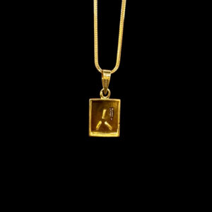 Divine Sai Baba Square Gold Pendant