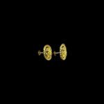 Divine Lakshmi Lotus Antique Gold Stud Earrings