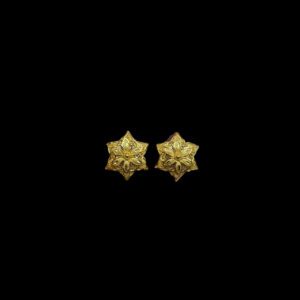 Majestic Star Blossom Filigree Gold Stud Earrings