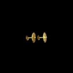 Radiant Whirling Petal Engraved Gold Stud Earrings