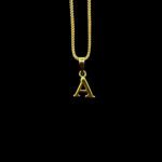 Signature Initial A Gold Pendant