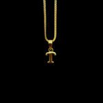 Refined Initial T Gold Pendant