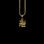 Sacred Swastik Gold Pendant