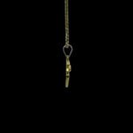 Prosperous Rupee Symbol CZ Gold Pendant