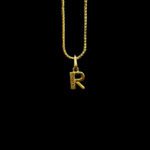Chic Initial R Gold Pendant