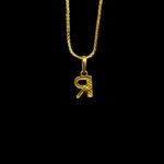 Chic Initial R Gold Pendant