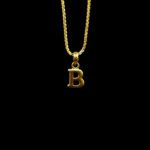 Bold Initial B Gold Pendant