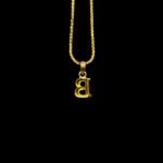 Bold Initial B Gold Pendant