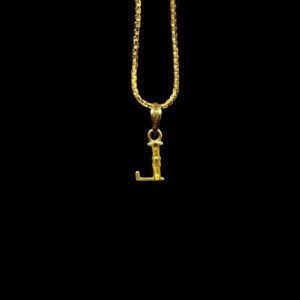 Delicate Initial L CZ Gold Pendant