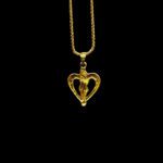 Romantic Embrace Heart Gold Pendant