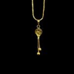 Vibrant Multi-Stone Vine Gold Tassel Pendant