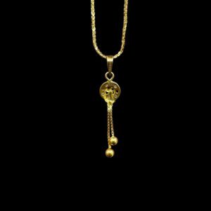 Vibrant Multi-Stone Vine Gold Tassel Pendant