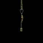 Vibrant Multi-Stone Vine Gold Tassel Pendant