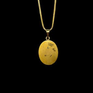 Resplendent Sunray Ganesha CZ Gold Pendant