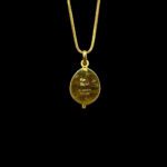 Antique Nakshi Ganesha Oval Gold Pendant