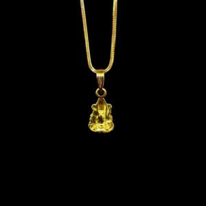 Adorable Petite Ganesha Gold Pendant