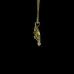 Melodious Krishna Flute Leaf Gold Pendant
